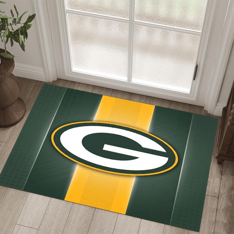 Tappeto in Velluto Cristallo Design Green Bay Packers Accogliente Non?Tappeto Stampato Antiscivolo per Camera da Letto Soggiorno Ingresso