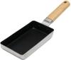 Taniguchi Metal Egg Roll Frying Pan X Even Cooking with Just One Egg Suitable for Induction and Gas Stoves Construction Free Wooden Handle Okitsumo