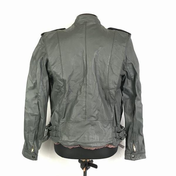 J Walden Leather Riders Jacket 40 Gray Full-Zip Lined(USED)
