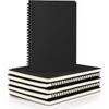 EUSOAR A5 Spiral Notebook, 6 Pack 5.5" X 8.3" 120 Pages Hardcover Lined Travel Writing College Ruled Notebooks, Memo Notepad Sketchbook, Students