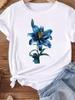 (Asian Size) Love Heart Butterfly Trend Women Tee Top Clothing Casual T Shirt Fashion Printed Lady Female Graphic  Short Sleeve T-shirts