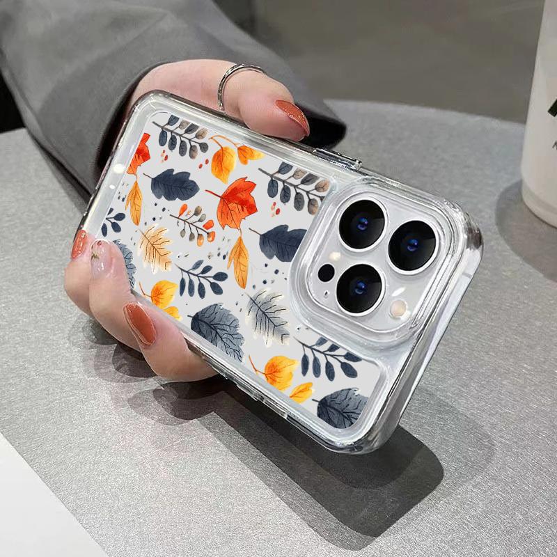 Kwiaty drukuj przezroczyste etui na iPhone 15 14 Pro Max 13 12 Pro 11 XS XR 8 7 odporny na wstrząsy miękki silikonowy slim ochronny pokrowiec na telefon