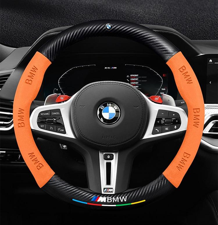 Carbon Fiber Car Steering Wheel Non-Slip Cover Accessory For BMW M Sport F06 F10 F15 F16 F20 F21 F25 F30 F32 GT F80 F82 X1 X3 X5 HC0