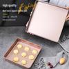 Non-Stick 28×28 Square Baking Tray for Cakes, Biscuits, Nougat, Snowflake Crisp, and BBQ.