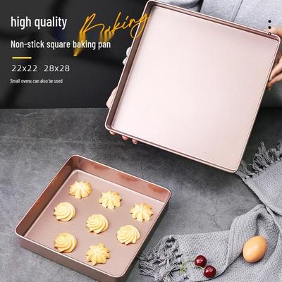 Kwadratowa Forma do Pieczenia Non-Stick 28×28 na Ciasta, Ciastka, Nugat i Grilla