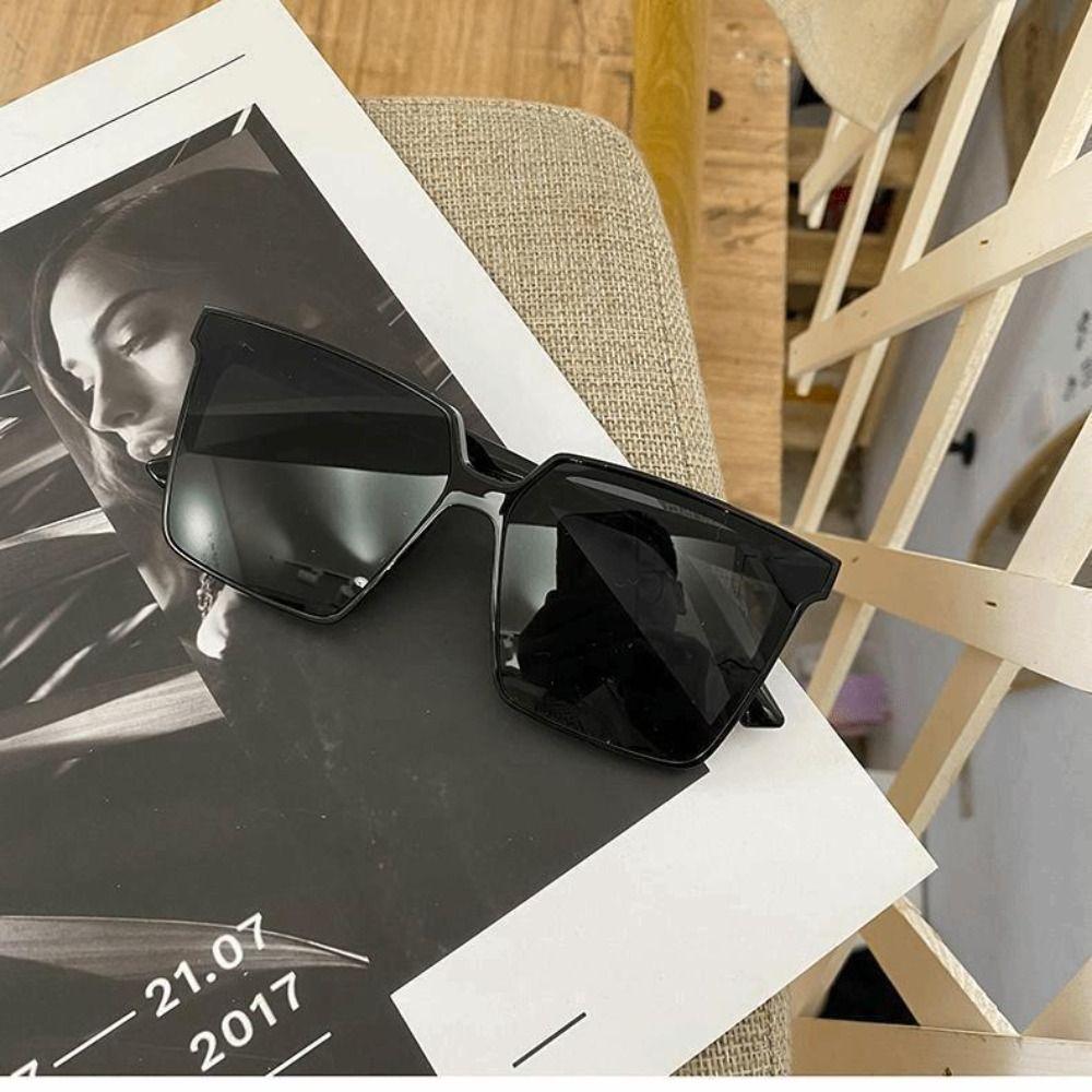 Punk Square Frame Sunglasses Sun-Protective UV Resistant Eyewear for Women Men