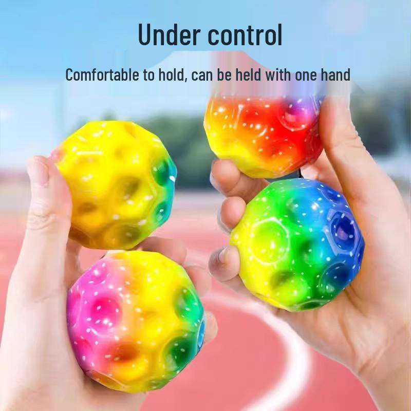 Moonstone Bouncy Fitness Throw Ball with Elastic Rope