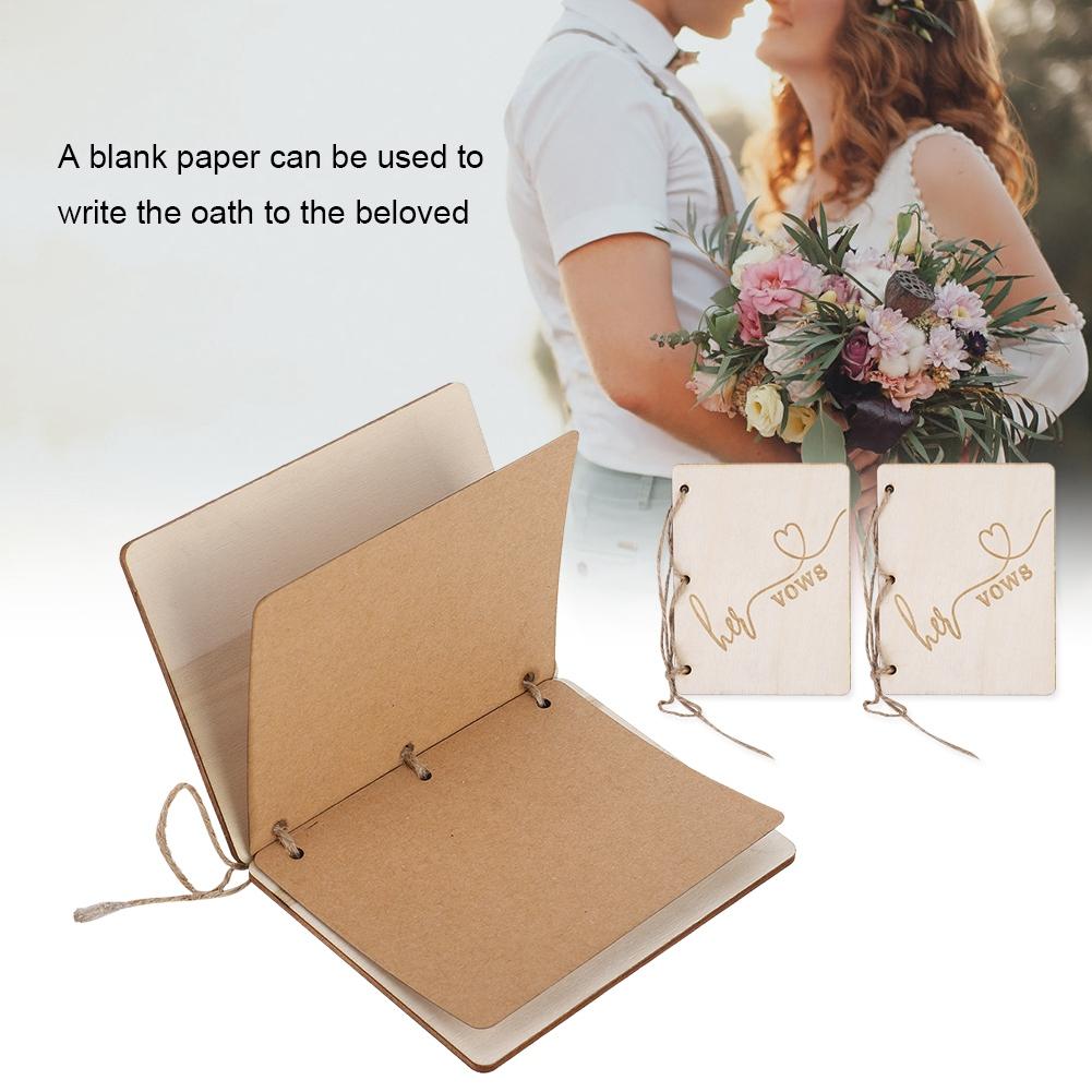 2pcs Wedding Ceremony Party Vow Booklets Oath Book Props Decoration AccessoryType 2
