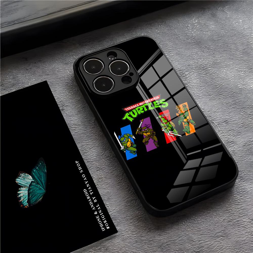 Teenage Mutant Ninja Turtles Phone Case For IPhone 17 Pro Max 15 Pro 16 14 Plus 12 13 Mini 11 Pro Shockproof Glass Cover