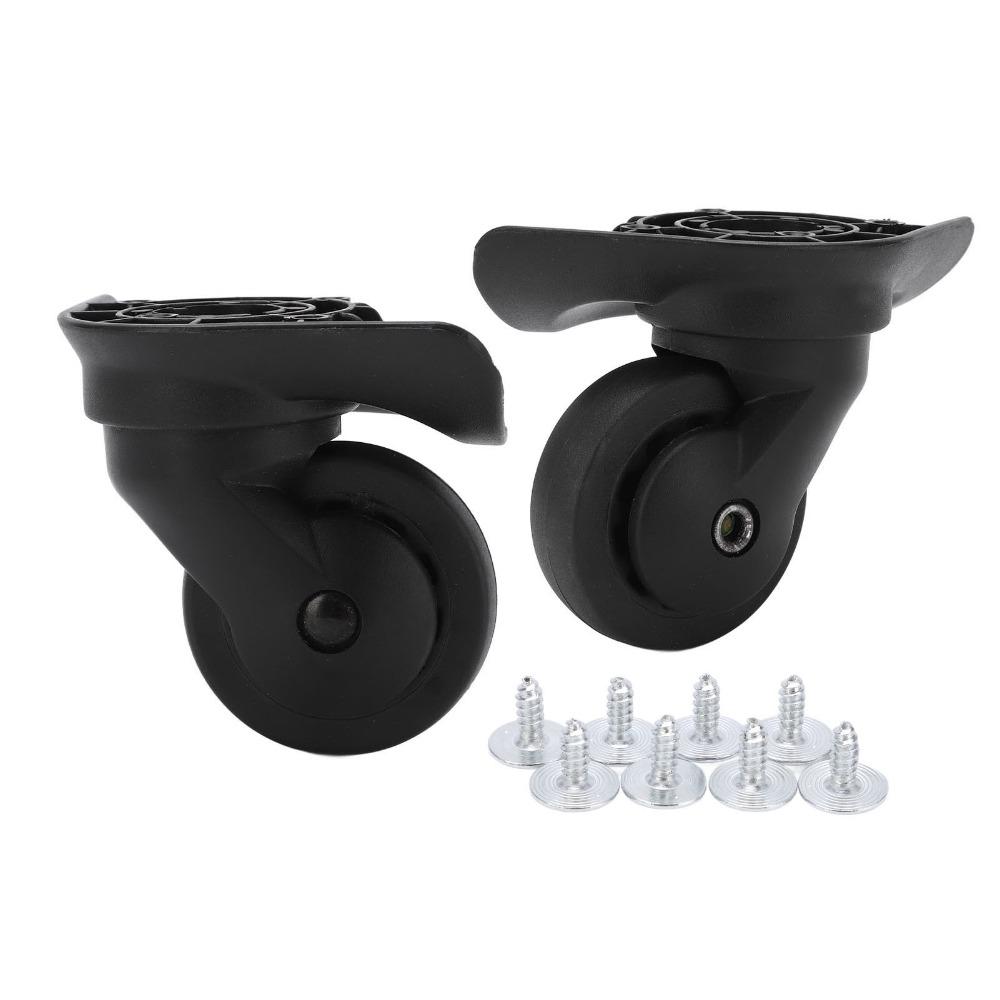 1 Pair PP PET Luggage Swivel Casters Swivel Mute Luggage Wheels Replacement 360 Degree Rotation Travel Suitcase Caster