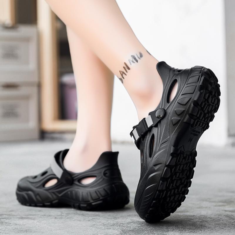Summer Shit Hole Shoes Men's Trendy Outer Wear Bag and Slippers Thick-soled Non-slip Outdoor Wear-resistant Beach Sandals
