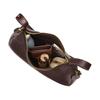 Coach Ella 36 Brand Logo Zipper Closure Calfskin Underarm Shoulder Bag Large Size Women's Espresso Color