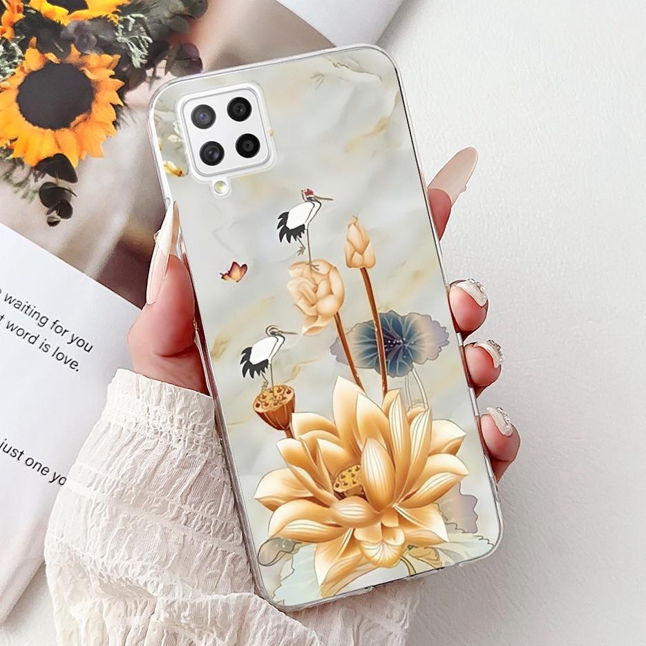 For Samsung Galaxy A22 4G Case Coloful Flowers Painted Cover Soft Slim Phone Case For Samsung A22 A 22 Galaxy A42 5G Fundas Bags