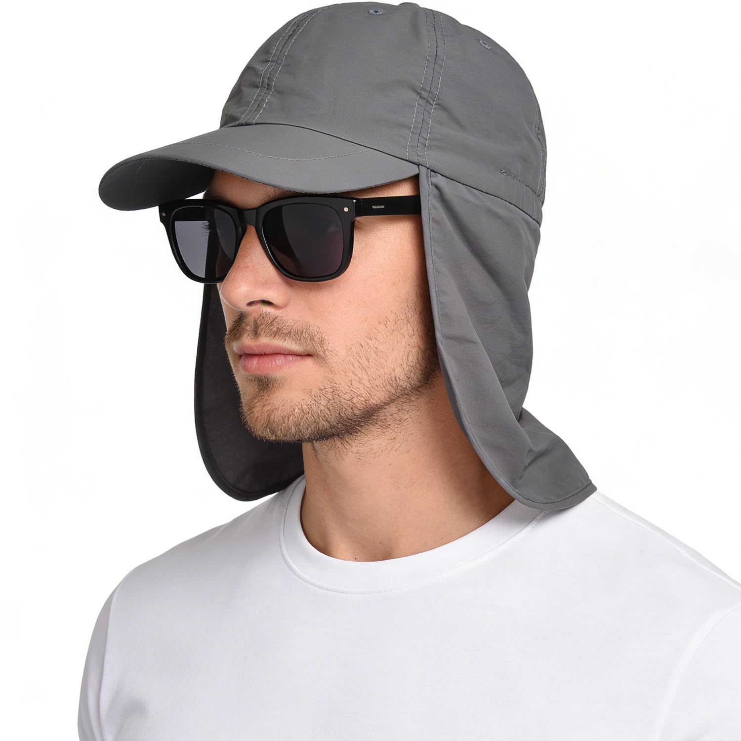 

UPF Waterproof Sun Hat Foldable Unisex Baseball Cap with Neck Flap for and Running [EINSKEY] 50+ - Beach, Golf, Hiking, Fishing,
