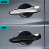 For Nissan Altima 20013-2018 Car Carbon Fiber Style Black Exterior Door Handle Moulding Cover Trim Sticker Decor Accessories