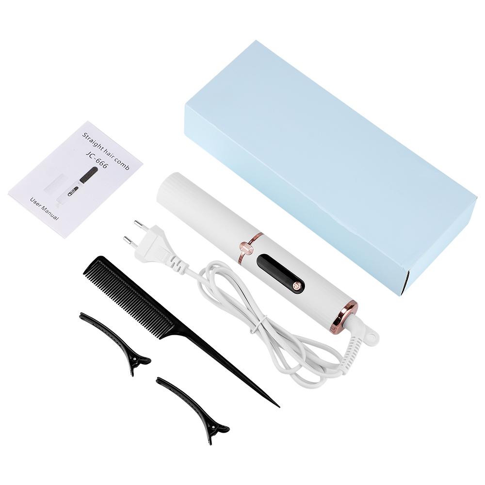 Hair Straightener Comb Electric Hot Comb Heating Comb 4-speed Adjustment Protect Scalp Improve Frizz Smooth Shiny Hair Anti-scal