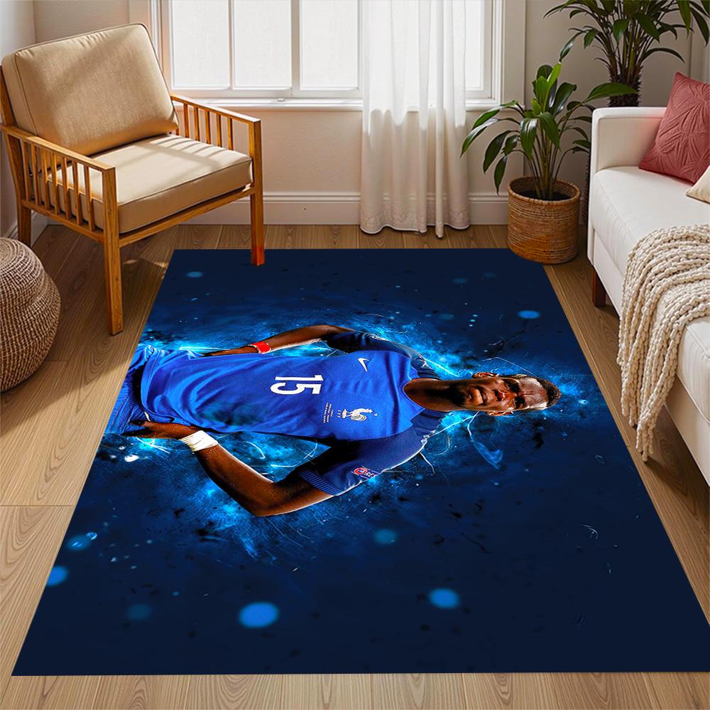Paul Pogba Action Floor Mat Perfect for Kitchen Dormitory Living Rooms Playrooms Antislip Carpet Anime Office Decor