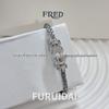 Fei Family Diamond Horseshoe Bracelet: Zodiac-Themed DIY Steel Wire for Couples