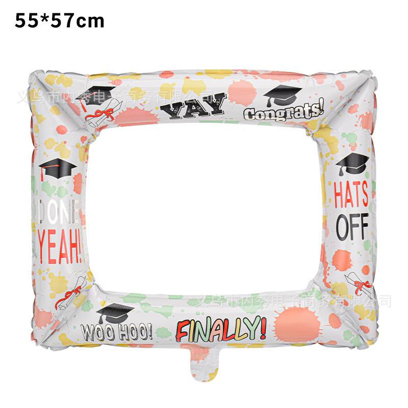 Diy Photo Frame Balloon Birthday Party Decoration Aluminum Film Balloon Graduation Scene Arrangement Props Atmosphere Arrangement