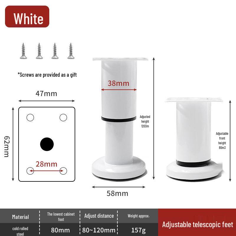 Регулируемые ножки-опоры для мебели из нержавеющей стали для шкафов, кроватей, столов и телевизионных тумб