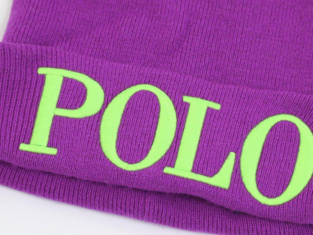 Ralph and POLO Logo Knit Cap (Polo Lauren) Men's Women's 0108686-PURPLE [Used]