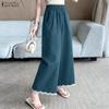 Women Casual Elastic Waist Loose Long Pants