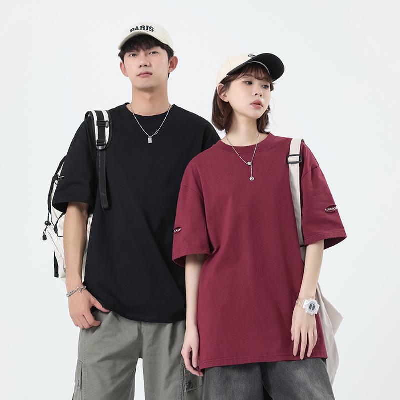 Men's American Trend Cotton Ripped Print T-Shirt, Short Sleeve, Summer Style for Teens & Couples