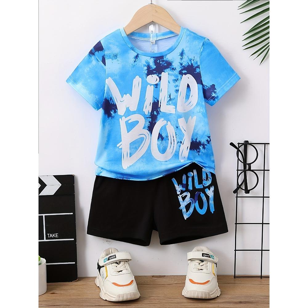 Fashion Cartoon Dinosaur Printed Men's T-shirt and Shorts 2 Piece Set Summer Casual Outfit for Men's and Women's Clothing