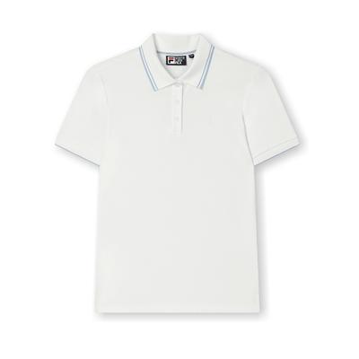 Weißer Modetrend Bequemes Vielseitiges Kurzarm-Poloshirt Damenoberteile F11W533108F-WT