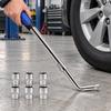 LShaped Lug Nut Wrench Telescopic Tire Adjustable Length Tool for Drivers, Automotive