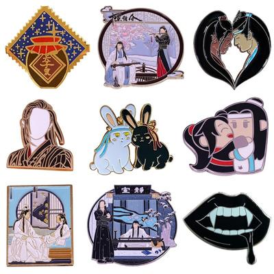 Mo Dao Zu Shi Brooches The Untamed Enamel Pin Grandmaster of Demonic WeiWuxian Bag Clothes Lapel Pin Button Badge Jewelry