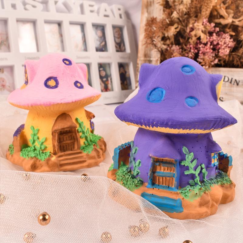 3D Mushroom House Silicone Mold DIY Aromatherapy Gypsum Mushroom House Epoxy Candle Mold