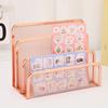 Desk Mail Organizer Metal Mesh Letter Sorter File Organizer with 3 Vertical Upright Compartments for Office Workspace Supplies