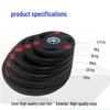 25kg Rubber Coated Grip Barbell Weight Plate