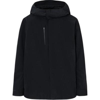 Champion Série Tous Temps Couleur Unie Zippé à Capuche Tissé Sport Coton Veste Homme Veste Noir 152410801-2