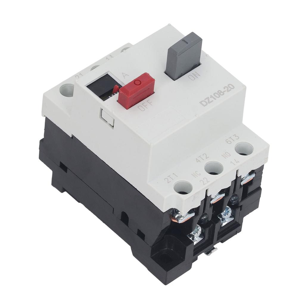 Moulded Case Circuit Breaker Rail Mount Automotive Motor Protector AC380V 3P DZ108‑20