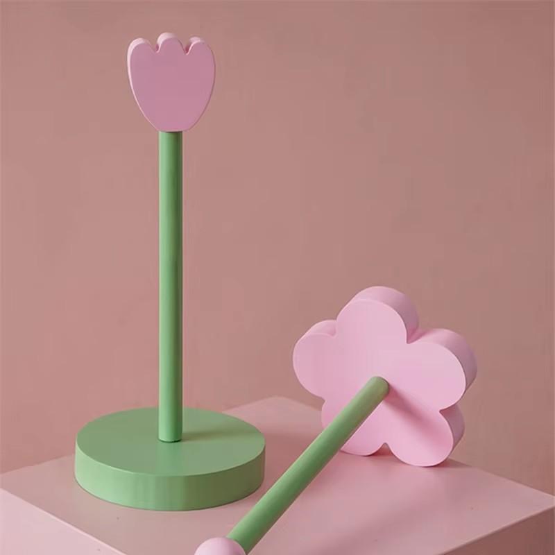 Küchenrollenpapierständer aus Holz, kreativer Handtuchhalter mit Blumenmuster, Badezimmer-Tissue-Ständer, Wohnkultur, Esstisch-Serviettenständer, Ornamente