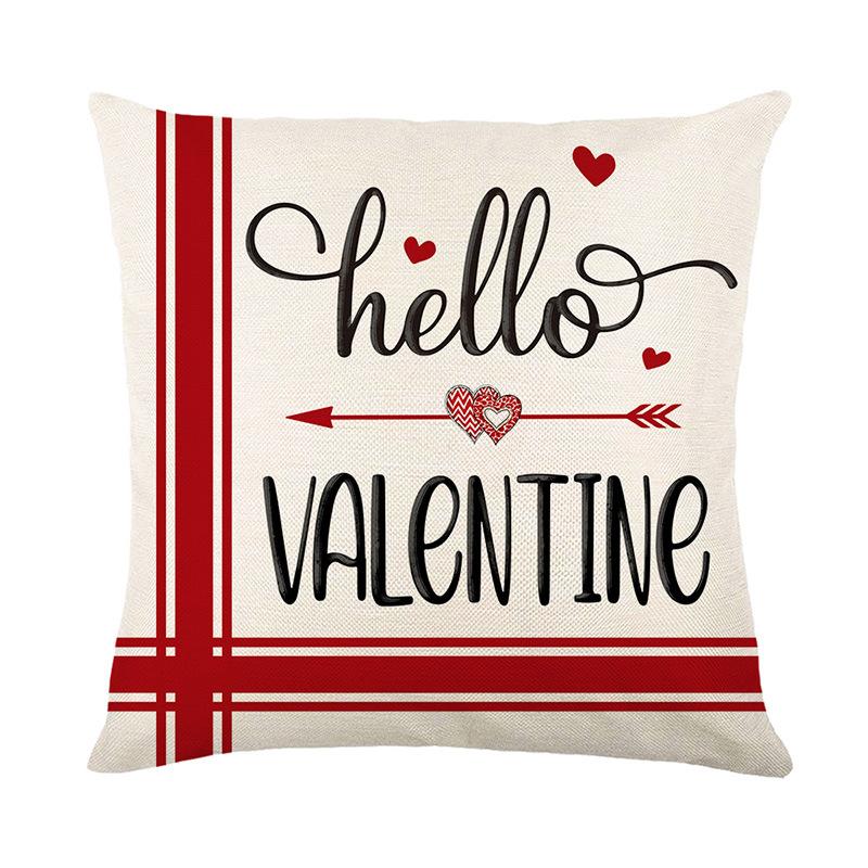 Valentine's Day Black and White Checkered Print Cushion Cover New Home Sofa Decoration Cushion Cover Bedroom Cushion Cover
