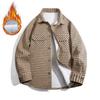 Herbst- und Wintermode Verdickte karierte Woll-Lammfelljacke Lockeres Oberteil