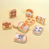 Mini Cartoon Resin Animal Toast Flatback Cabochon Scrapbooking for Phone Decoration DIY Jewelry Craft Dollhouse Accessories
