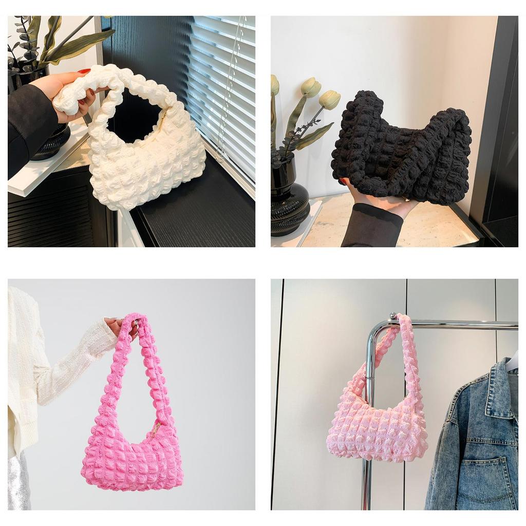 Cute Bubble Single Shoulder Bag For Daily Use With Zipper Closure And Polyester Lining
