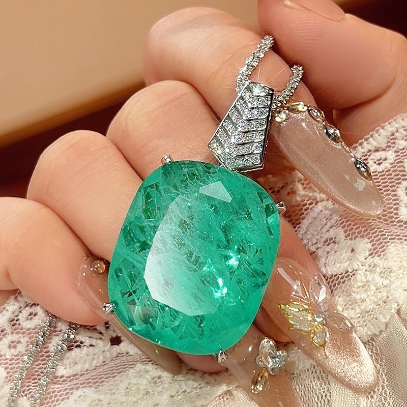 Huayei Jewelry Set Earrings Necklace Ring Paraiba Style High Sense Women'S Batch