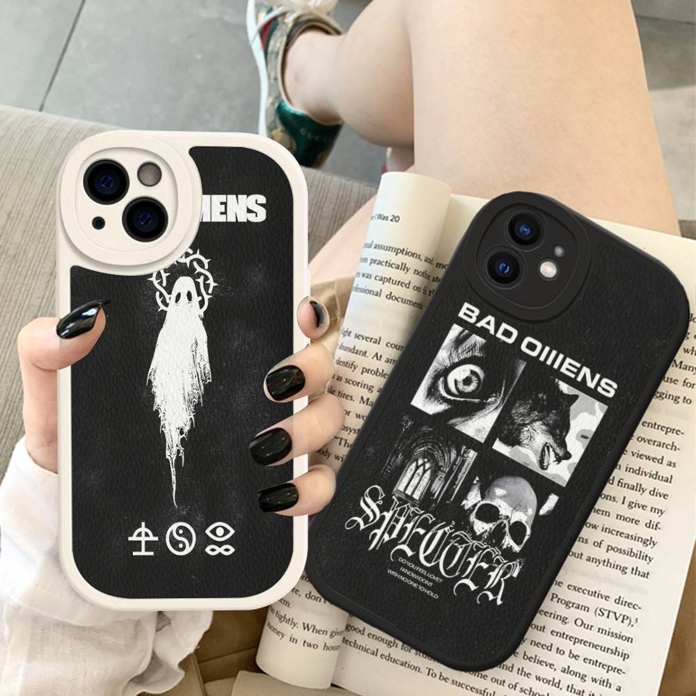Bad Omens Music Band Leather Phone Case For IPhone 16 15 14 13 12 11 Pro Max Plus Shockproof Cover