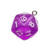 20-Sided Transparent Dice Charm Set: Solid Color, Multifunctional Accessories for Keychains, Earrings, and DIY Projects