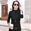 Women's 3XL Bottoming Shirt, Long-sleeved, Half-turtle Collar, Large Size, Versatile Autumn and Winter Style Inner Wear, Warm Tops