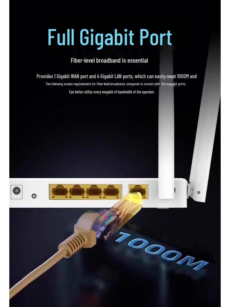 High-Speed Dual-Band Gigabit Router for Large Apartment: 5G Fiber Broadband, Whole House Wireless WiFi Coverage