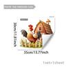 Cartoon Farm Animals Wall Sticker PVC Self-Adhesive Removable for Kitchen Bedroom Living Room Background Wall Home Decor Art