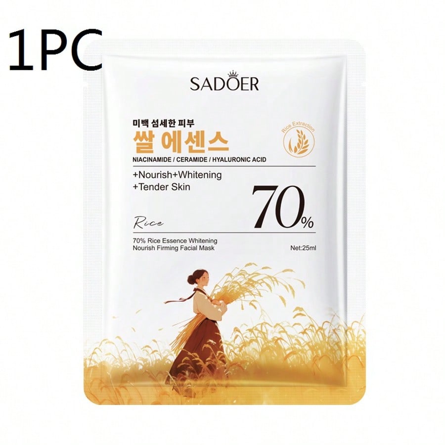 1/3/5/10PCS Rice Essence Mask, Nourishing And Firming, Hydrating,Brightening Smooth,Improve Dryness