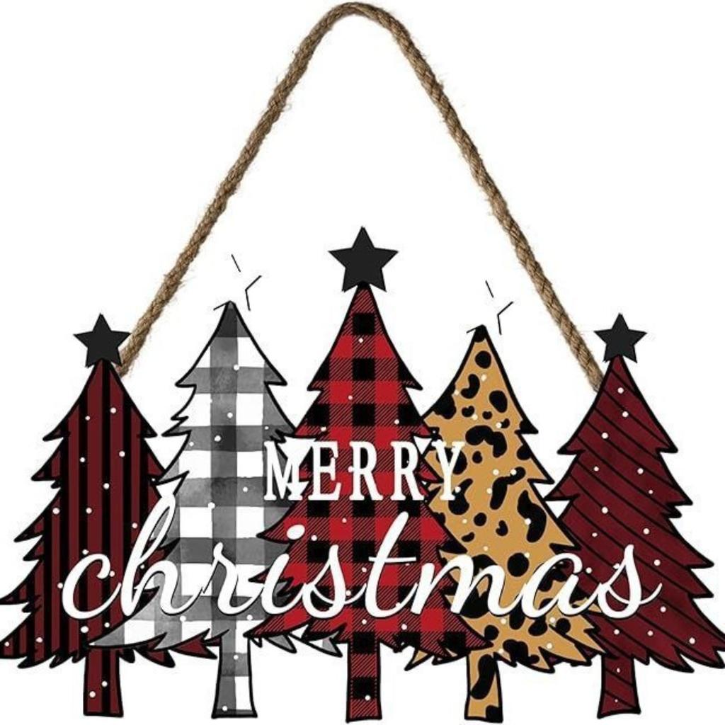 Home Christmas Tree, Holiday Decoration, Wooden Sign, Courtyard, Christmas Handicrafts, Doorplate Hanging