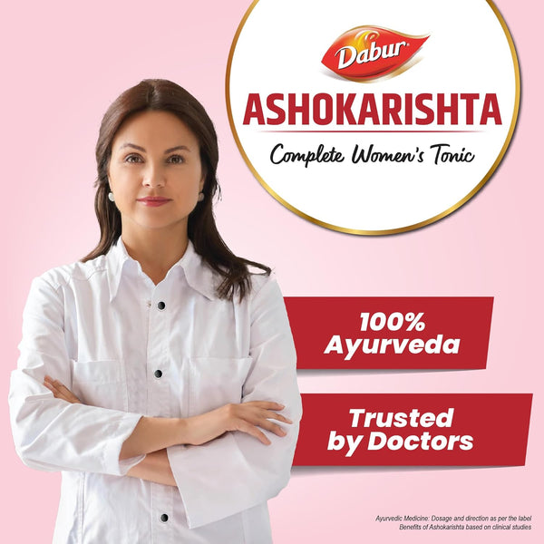 Dabur Ashokarishta 225ml Ayurvedic Syrup Relieves Menstrual Cramps and Period Pain Naturally